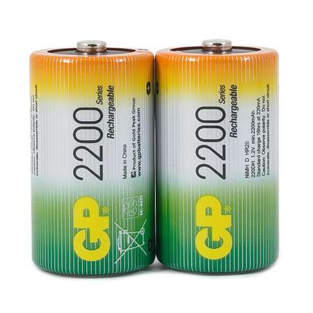 Аккумулятор GP D HR20 2200mAh 2шт GP 220DH-2CR2