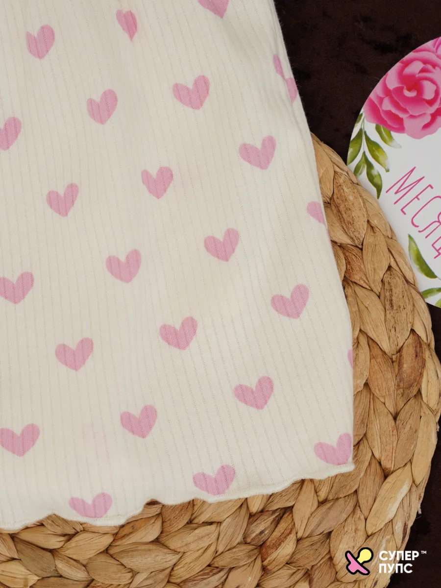 Боди-платье Супер Пупс бд/платье/2крыл/розовыесердца - фото 9