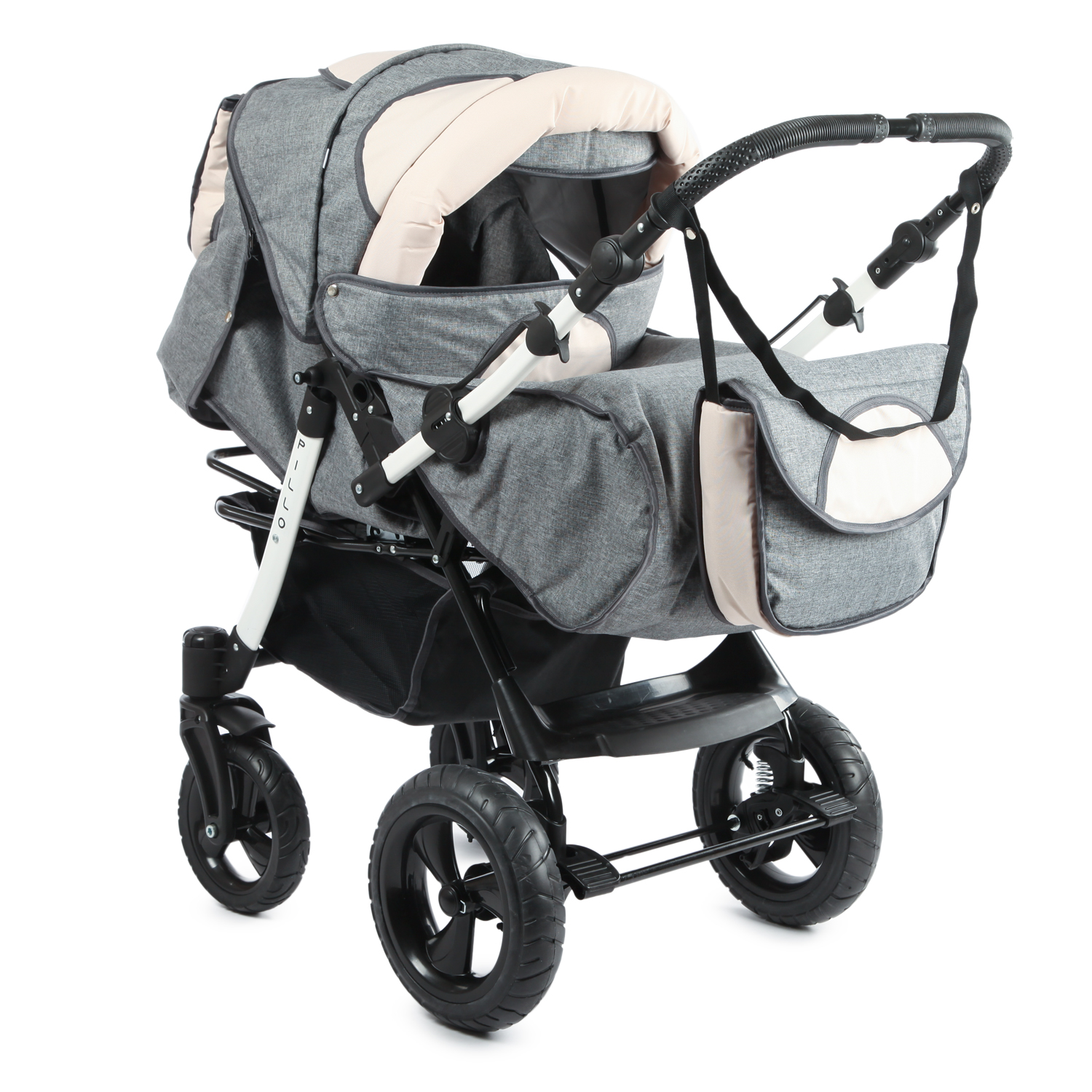 Коляска трансформер Babyton Pillo Grey-Beige - фото 1