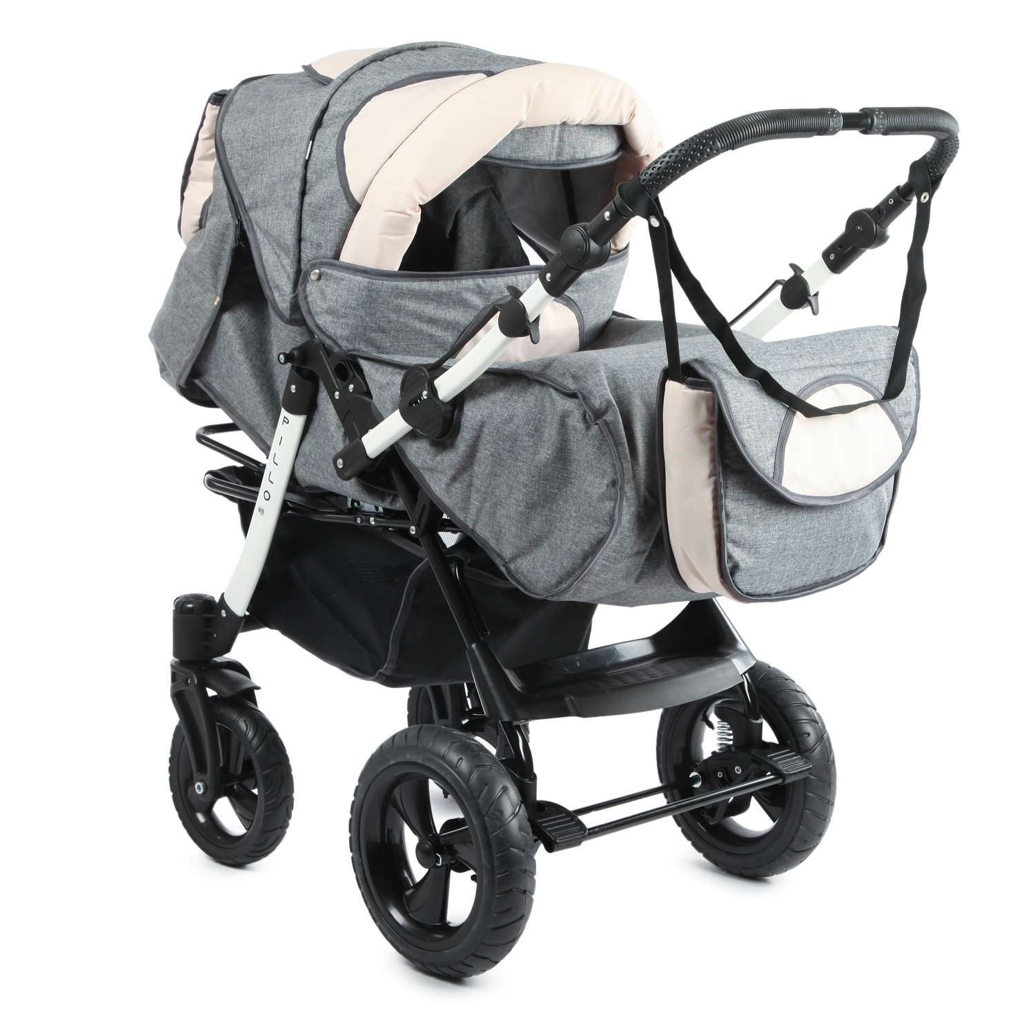 Коляска трансформер Babyton Pillo Grey-Beige - фото 1