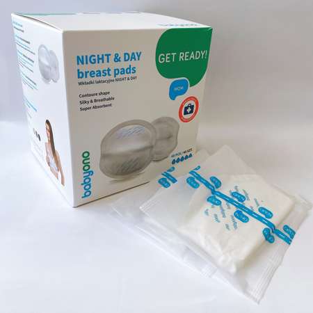 Вкладыши для груди Babyono Night and day с усиленной защитой 40шт