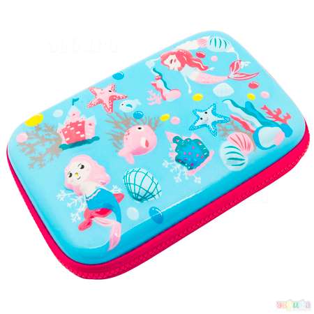 Пенал книжка ЭВРИКА Русалочка синий