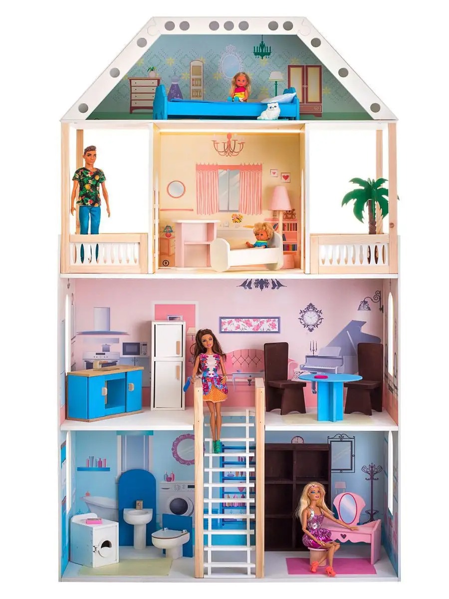 Домик для кукол PAREMO 130 см с мебелью PD318-02 - фото 3