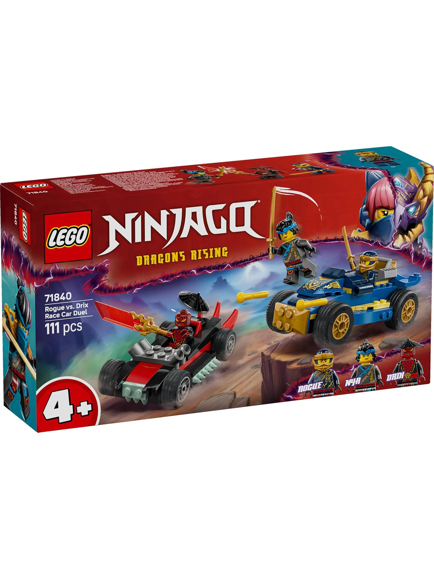 Конструктор LEGO NINJAGO Роуг против Дрикс 111 дет. - фото 1