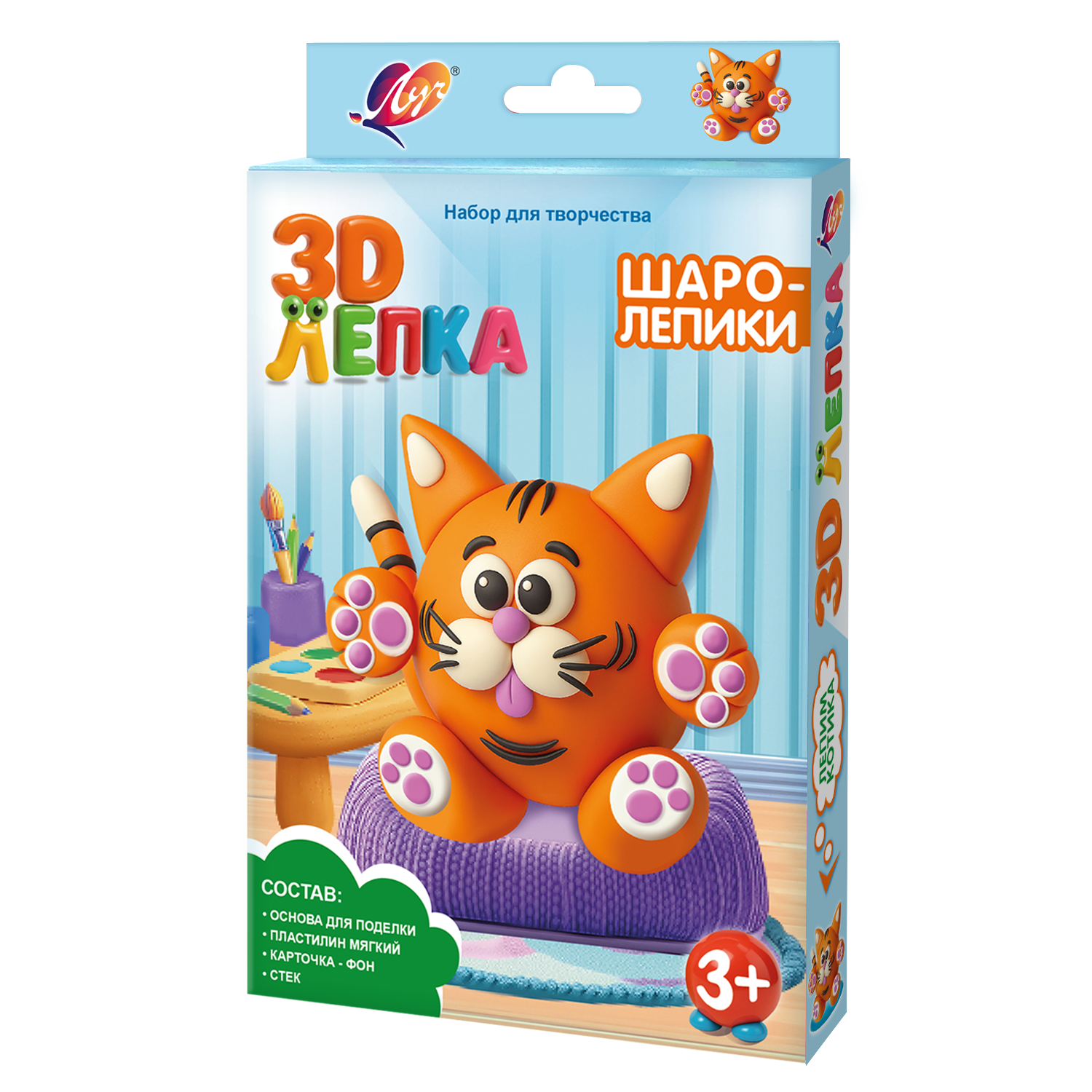 Масса для лепки Луч Шаролепики восковой 4 цв. в ассортименте - фото 2