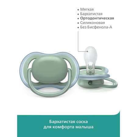 Пустышка Philips Avent ортодонтическая от 6 мес. 2 шт.