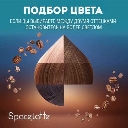 Стойкая крем краска для волос Space Latte Молочный шоколад 7.77