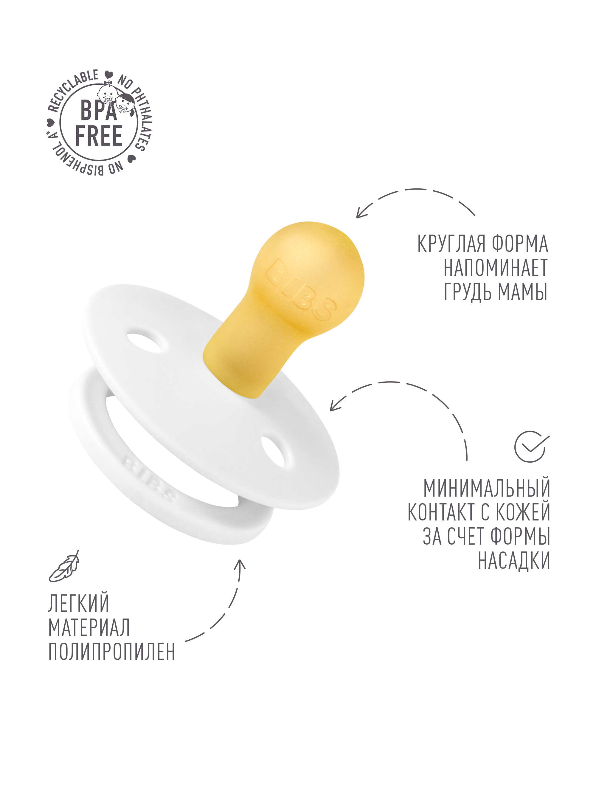 Пустышка BIBS латекс классическая от 0 мес. - фото 3