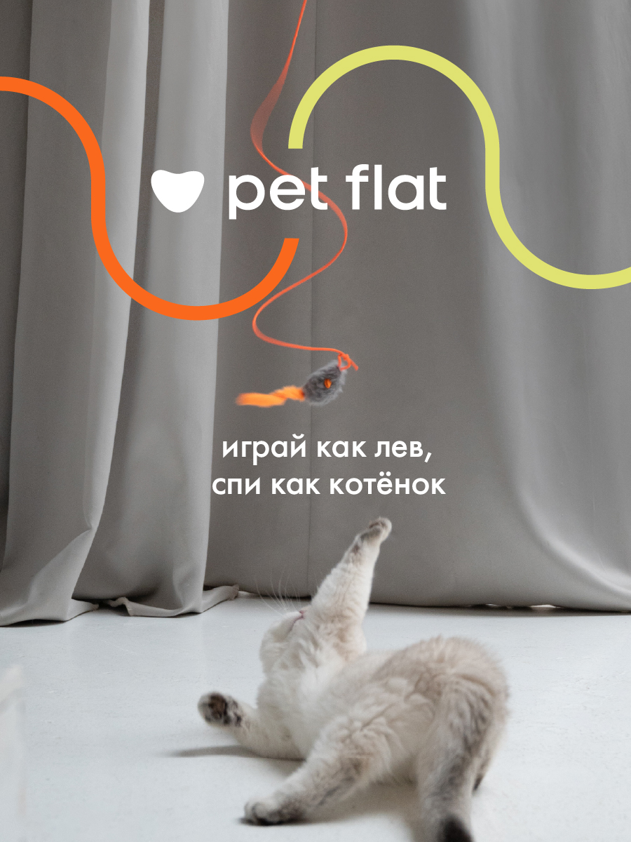 Интерактивная игрушка Pet Flat Умная дразнилка для кошек с мышкой - фото 8