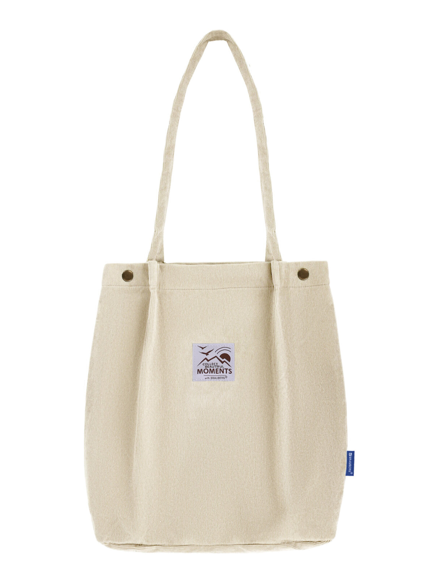 Изображение товара Стильная сумка-шоппер Brauberg MOMENTS из вельвета для повседневной носки