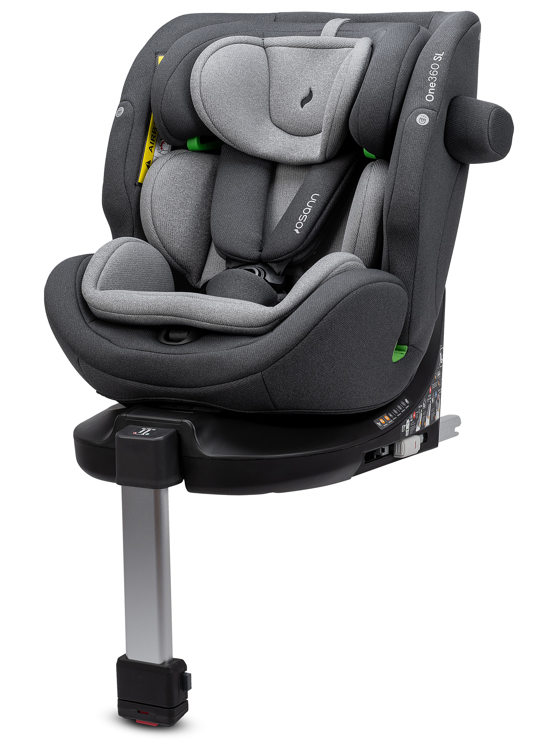Автокресло Osann One 360 SL Iron 0-36 кг Isofix 0+/1/2/3 (0-36 кг) серый - фото 1