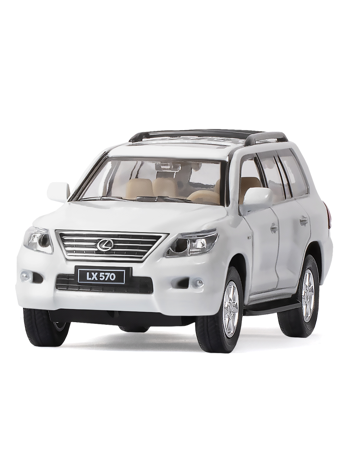 Внедорожник АВТОпанорама Lexus LX570 1:32 белый JB1251143 - фото 11