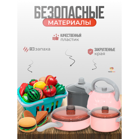 Игрушка TrendToys продукты, посуда 91 предм.
