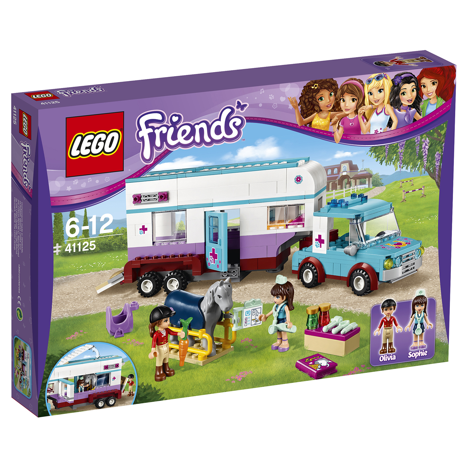 Конструктор LEGO Friends Ветеринарная машина лошадок блочный - фото 2