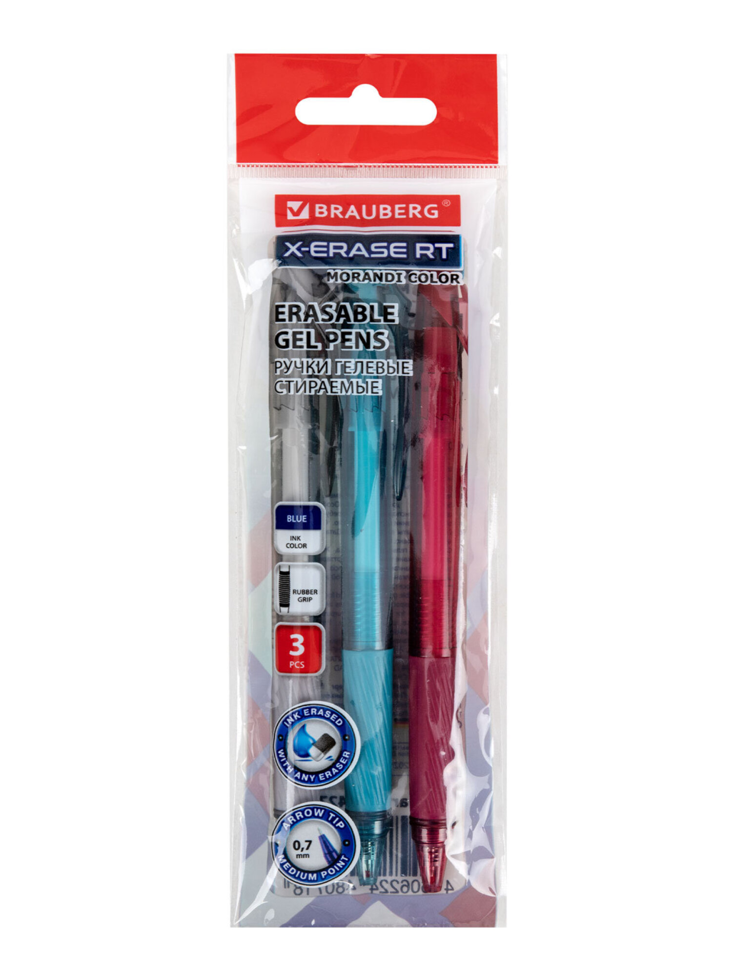 Ручка со стираемыми чернилами Brauberg 3 шт. - фото 7