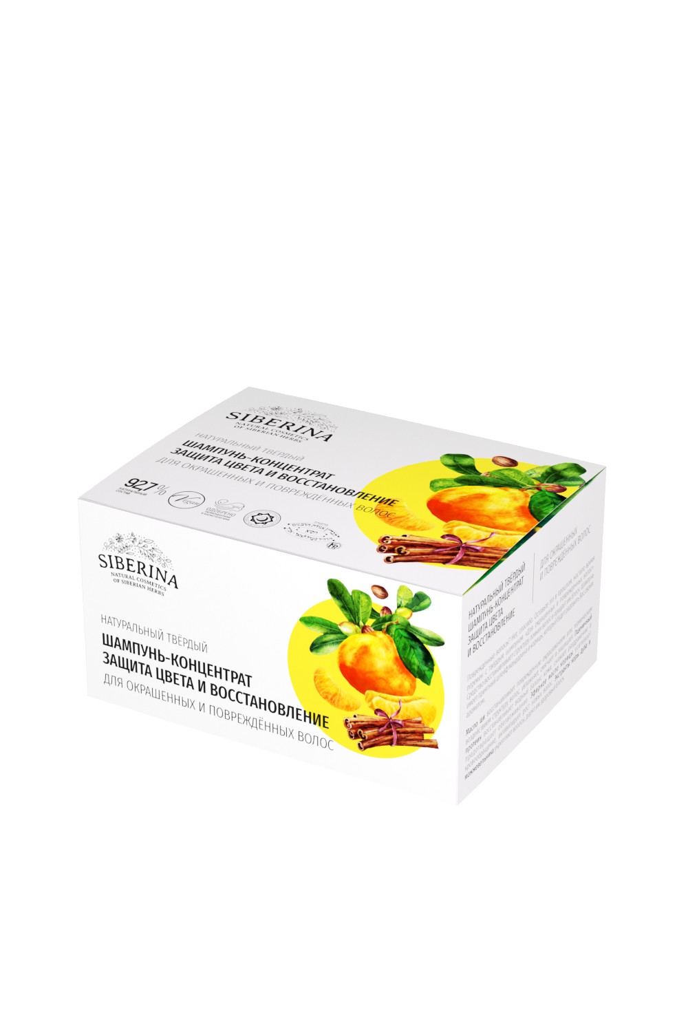 Изображение товара Твердый шампунь Siberina Защита цвета и восстановление 60 г натуральный без сульфатов Изображение товара Твердый шампунь Siberina Защита цвета и восстановление 60 г натуральный без сульфатов