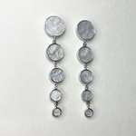 Серьги Homely Пять капель Silver/White