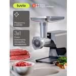Мясорубка Tuvio TMG04MVJ с овощерезкой и соковыжималкой серая