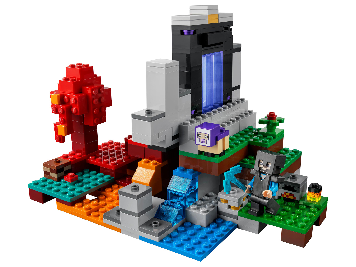 Конструктор LEGO Minecraft Разрушенный портал блочный - фото 12
