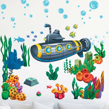 Наклейка интерьерная Woozzee Дно морское