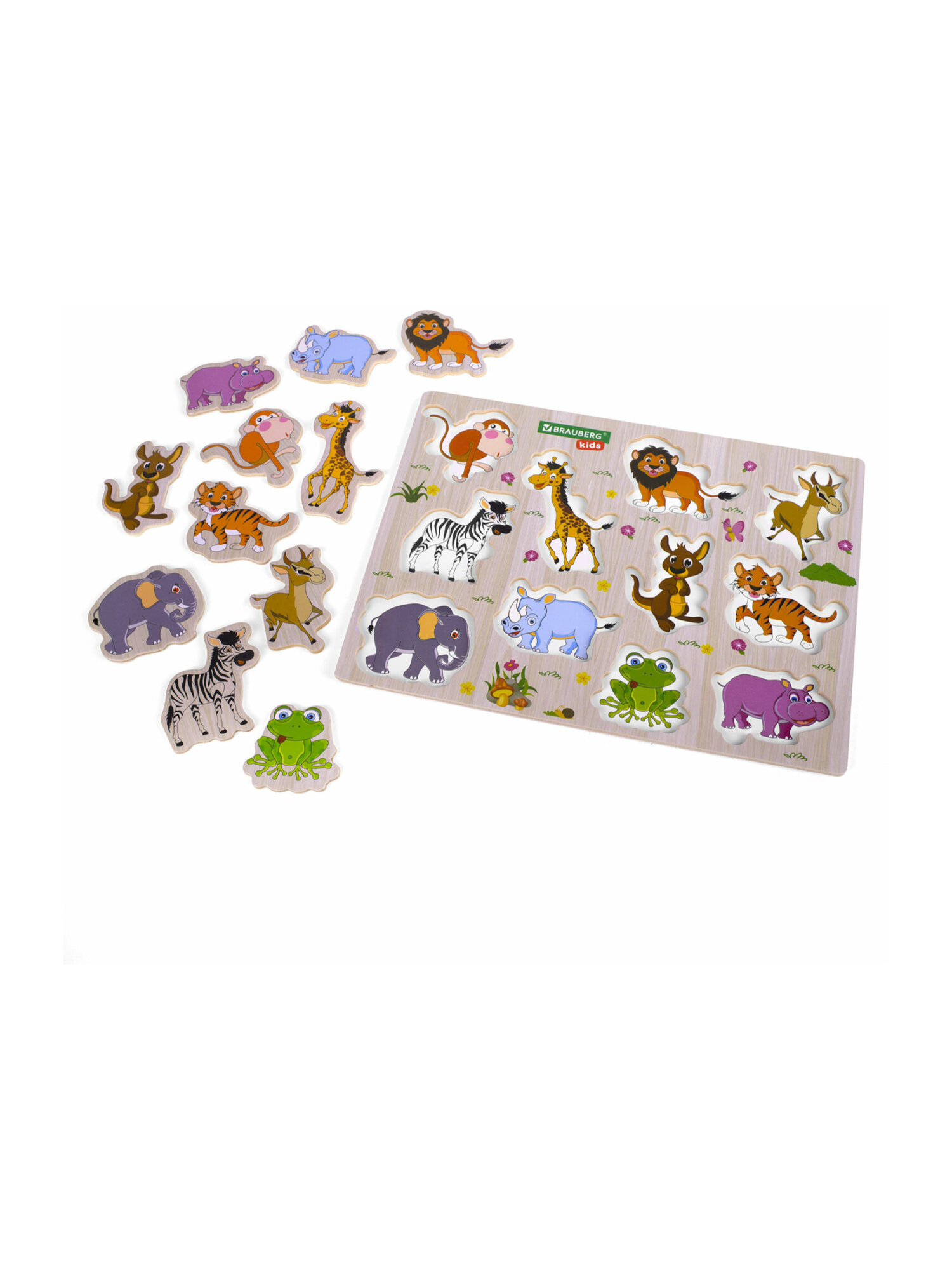 Игрушка Brauberg рамка-вкладыш животные - фото 7