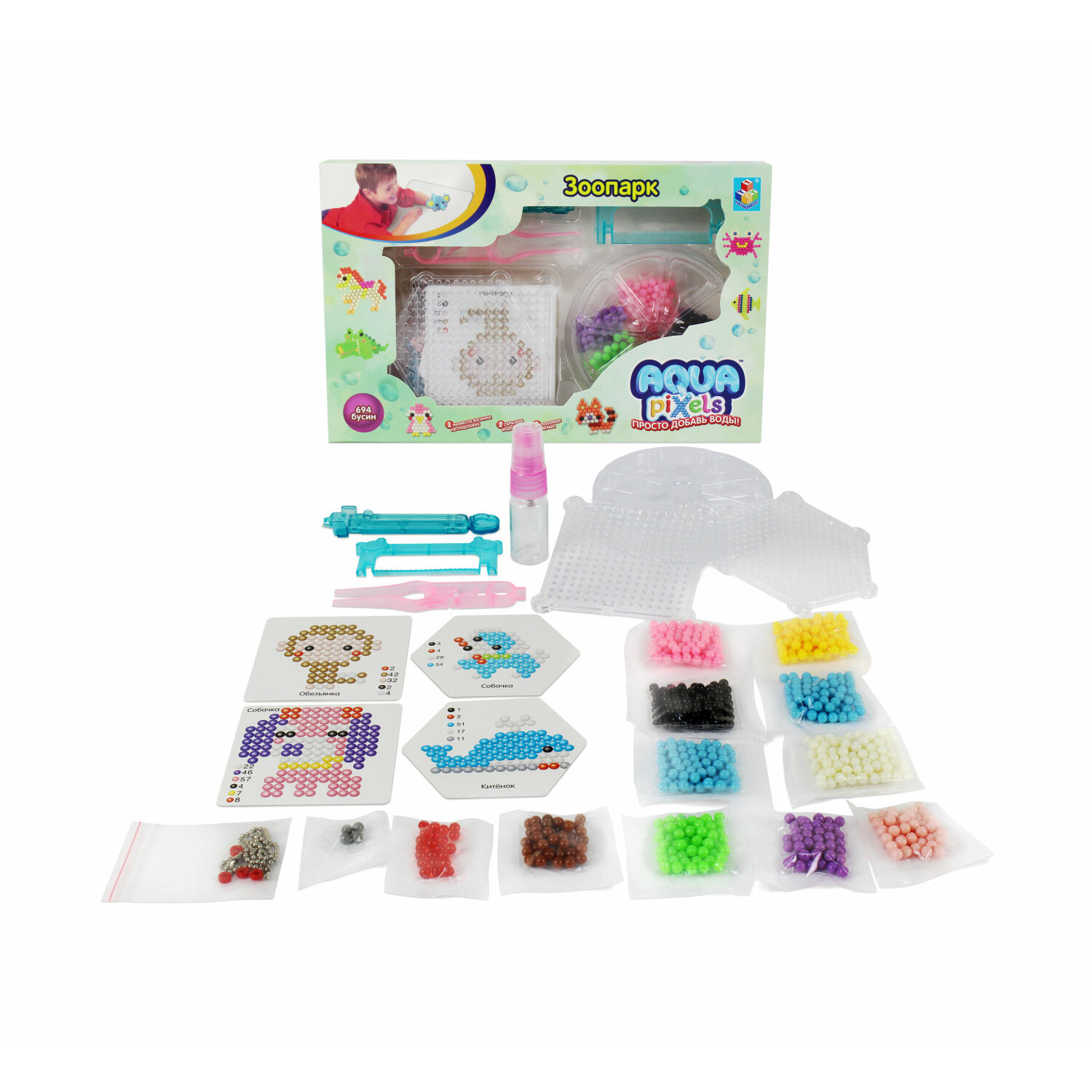 Аквамозаика 1TOY Большой зоопарк - фото 2