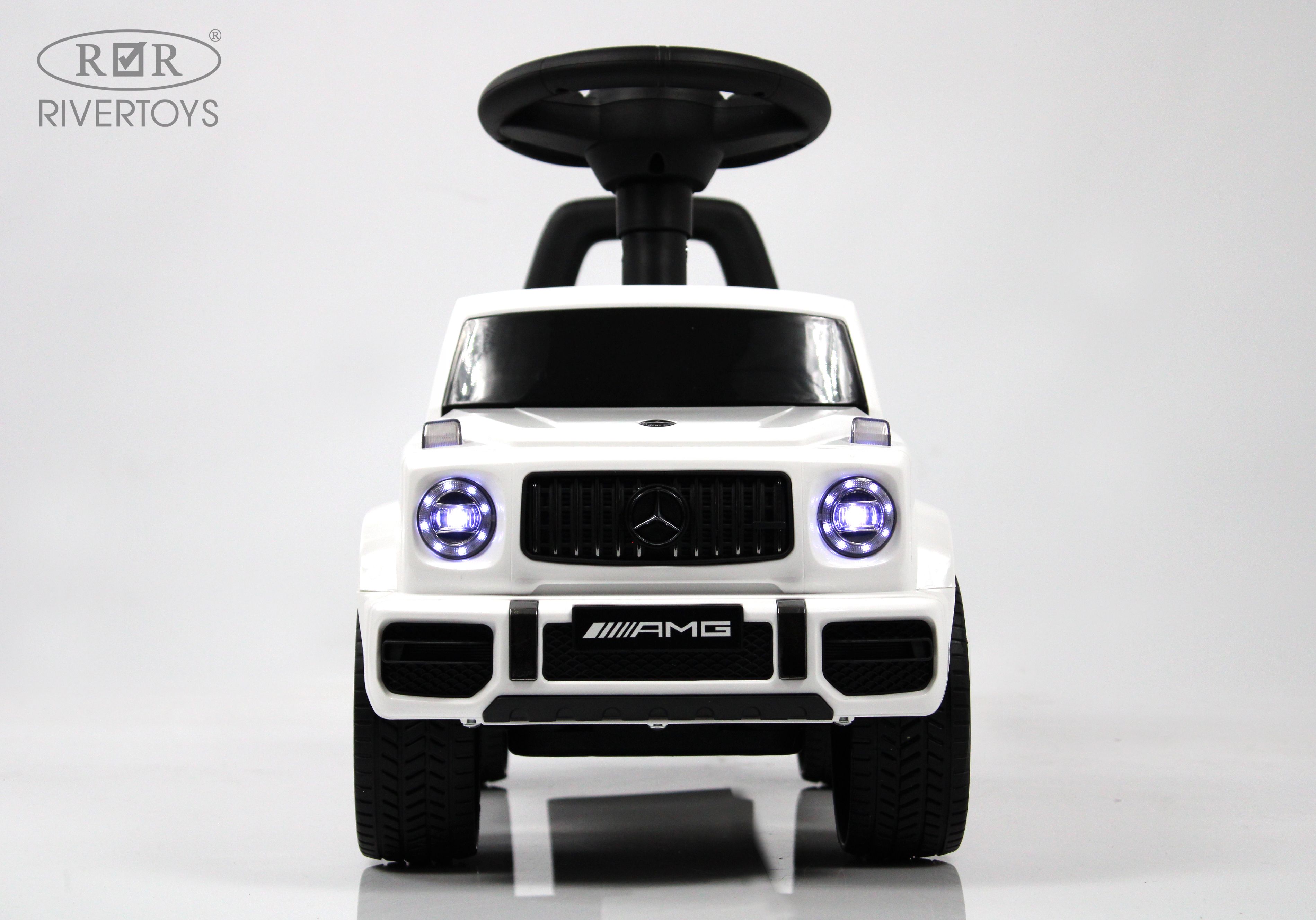 Каталка RIVERTOYS Mercedes-BenzG63 White Diamond белый - фото 4