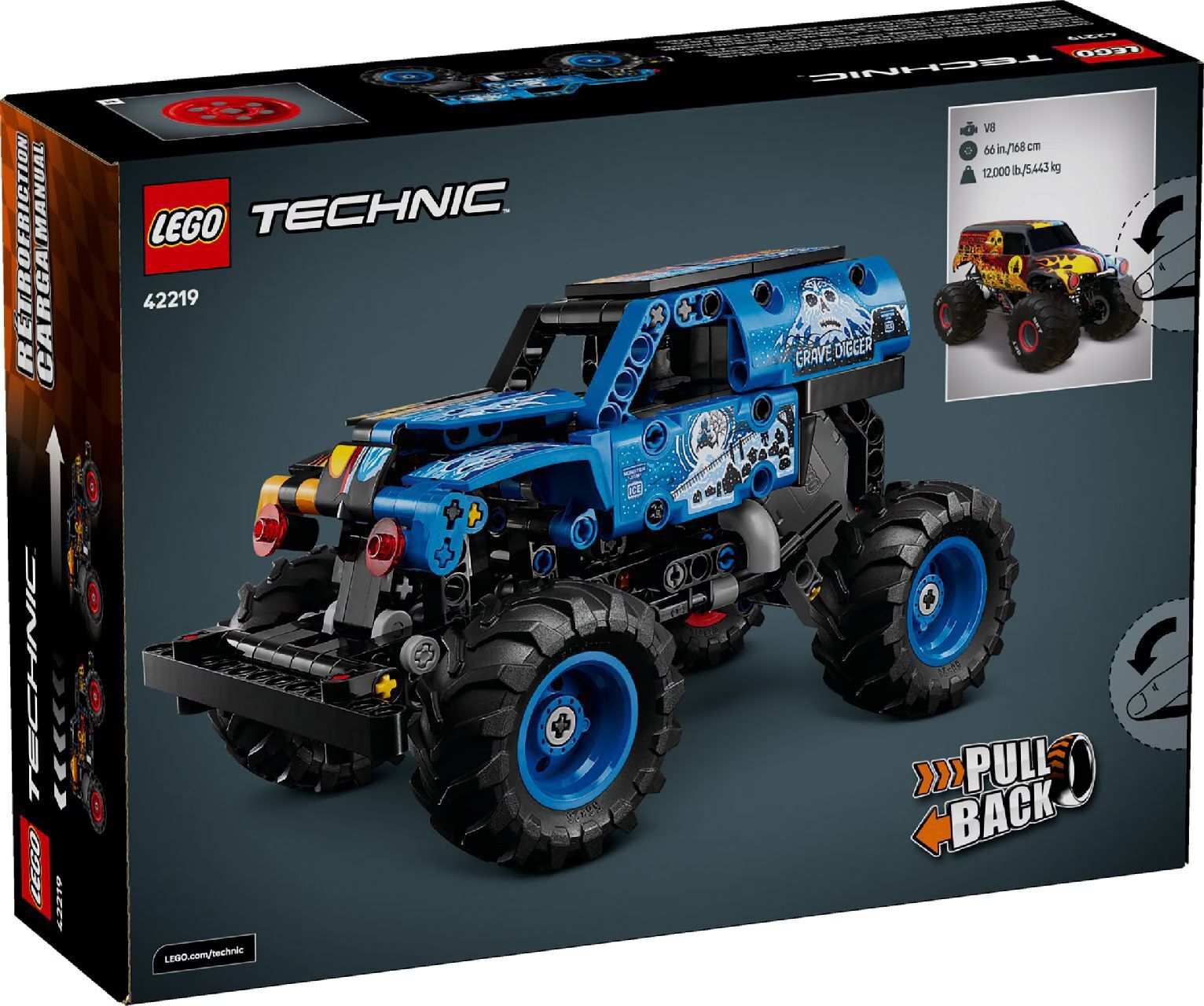 Конструктор LEGO Technic Монстер Джем Гробокопатель 263 дет. - фото 7