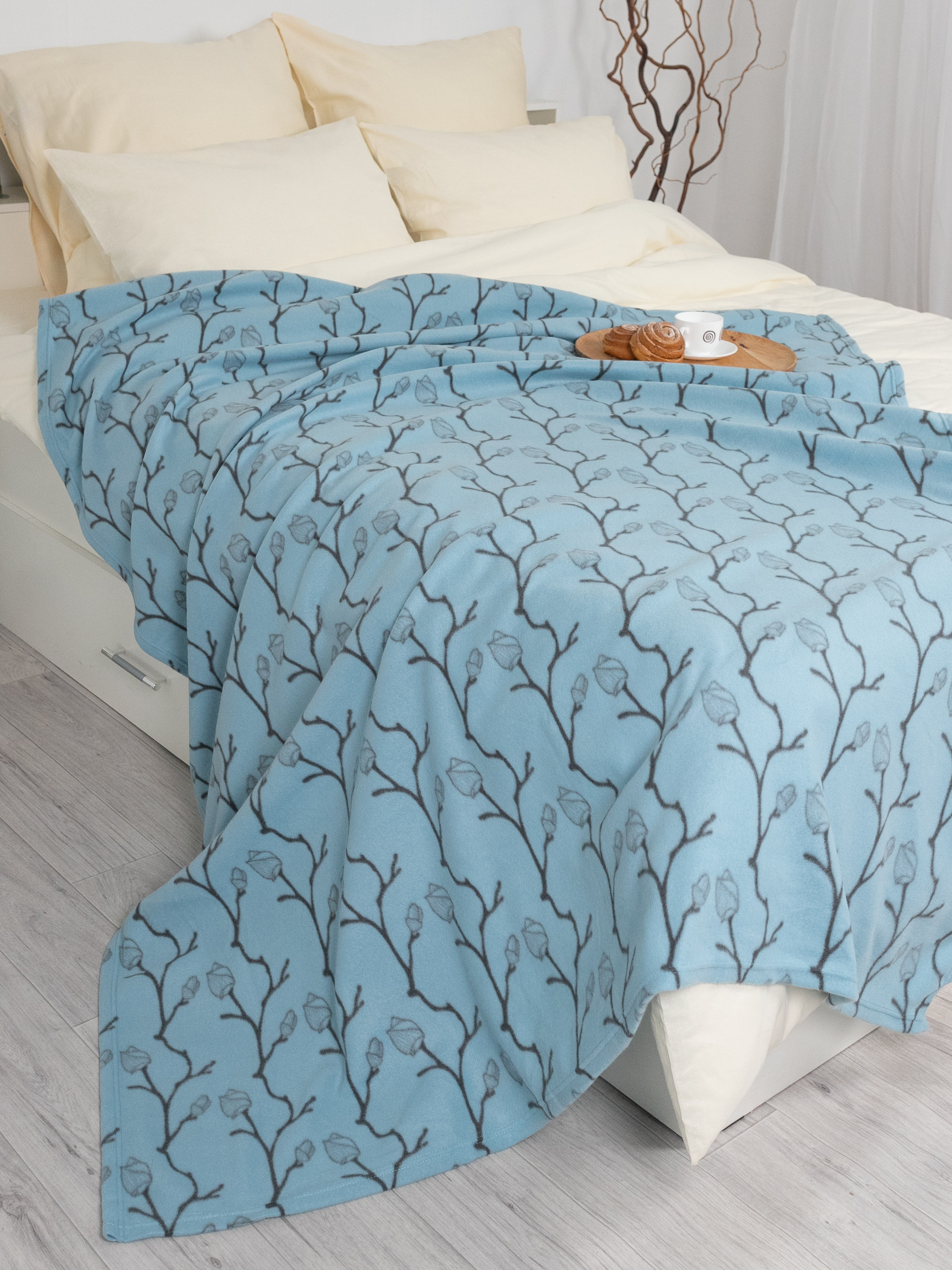 Плед Wellness WPL135-Ветки 130 x 150 см флис - фото 11