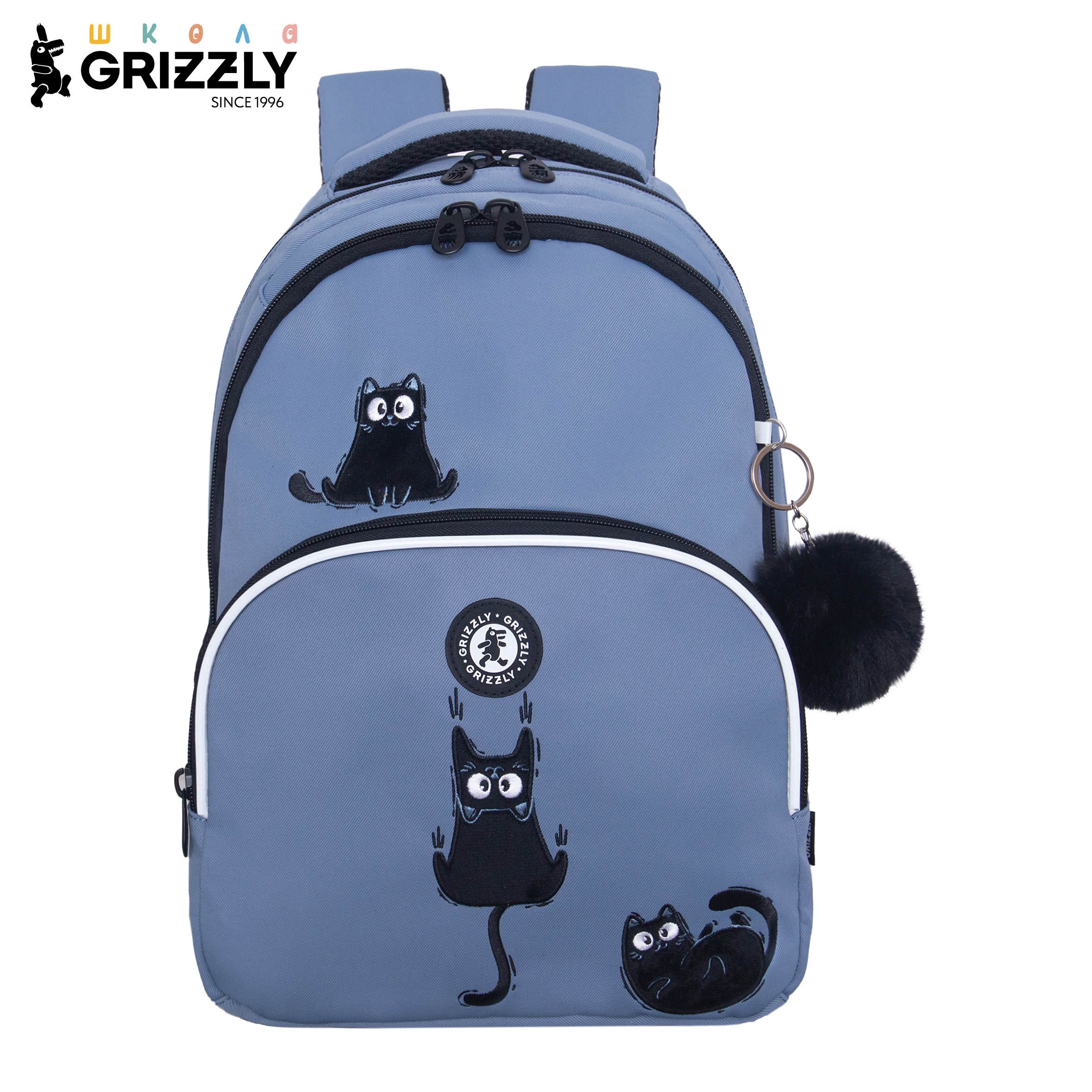 Изображение товара Рюкзак для девочки Grizzly Анатомический с отражателями и карманом для ноутбука 13" Изображение товара Рюкзак для девочки Grizzly Анатомический с отражателями и карманом для ноутбука 13"