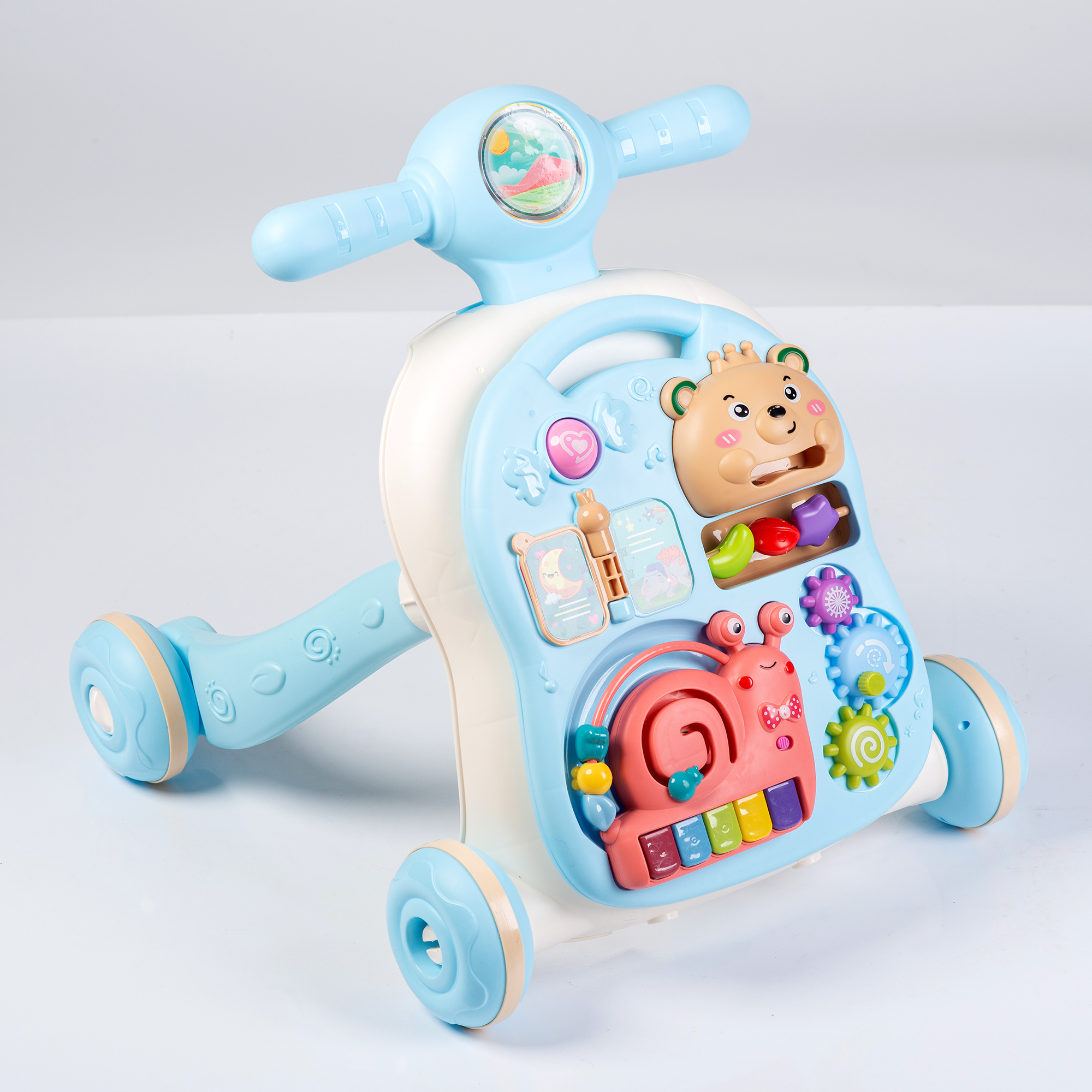 Каталка Babyhit с ручкой голубой - фото 10