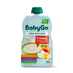 Каша BabyGo молочная 5 злаков, фрукты