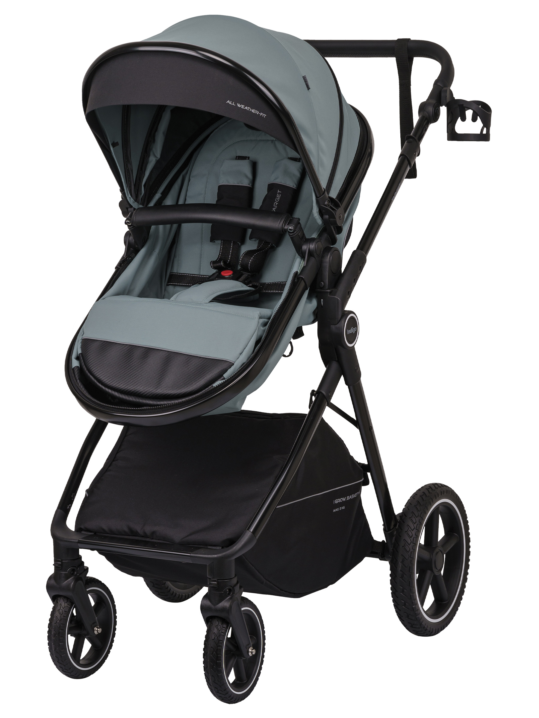 Коляска трансформер Indigo TARGET 3в1 зеленый - фото 23