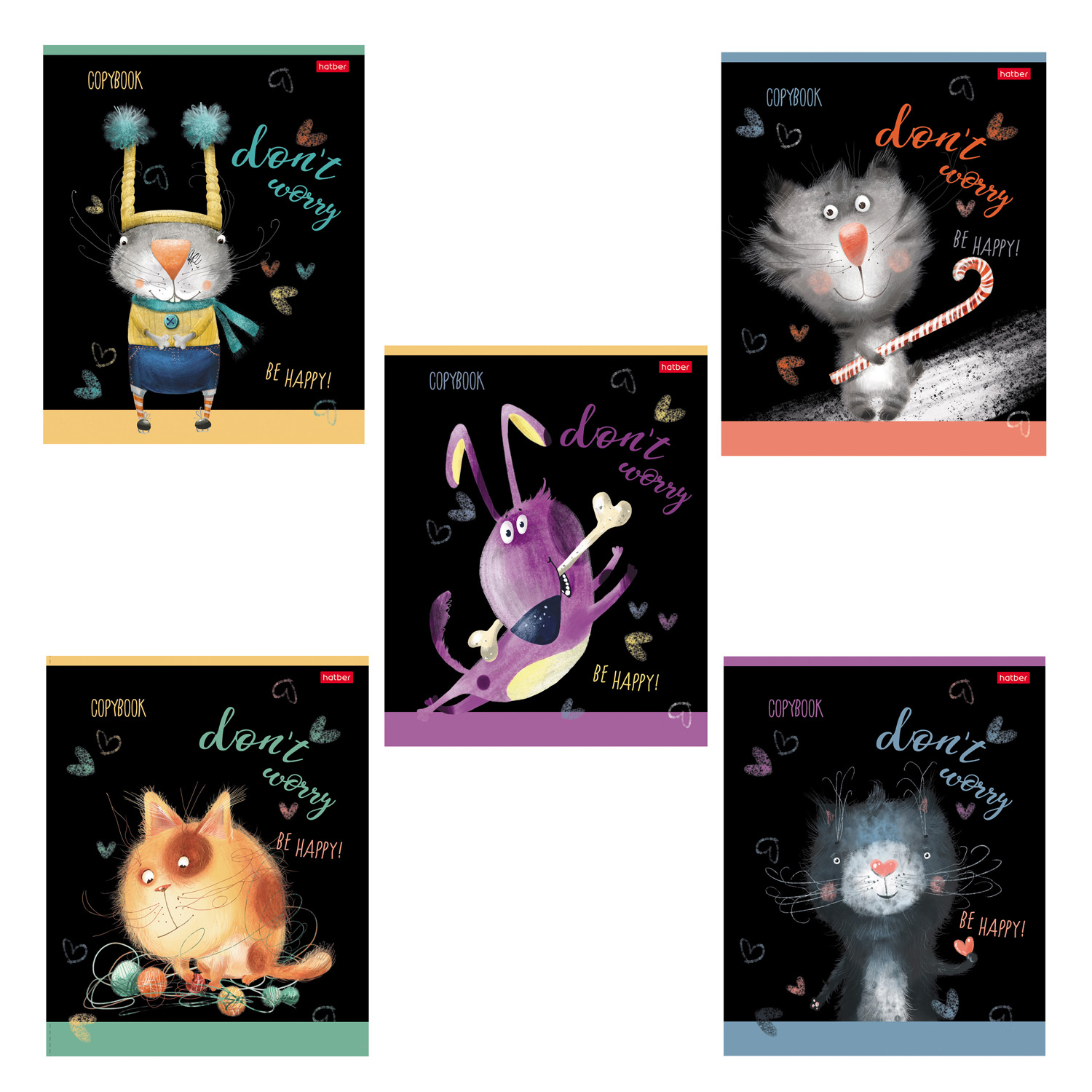 Изображение товара Тетрадь Hatber Be happy А5 48 листов, клетка, скоба, Россия