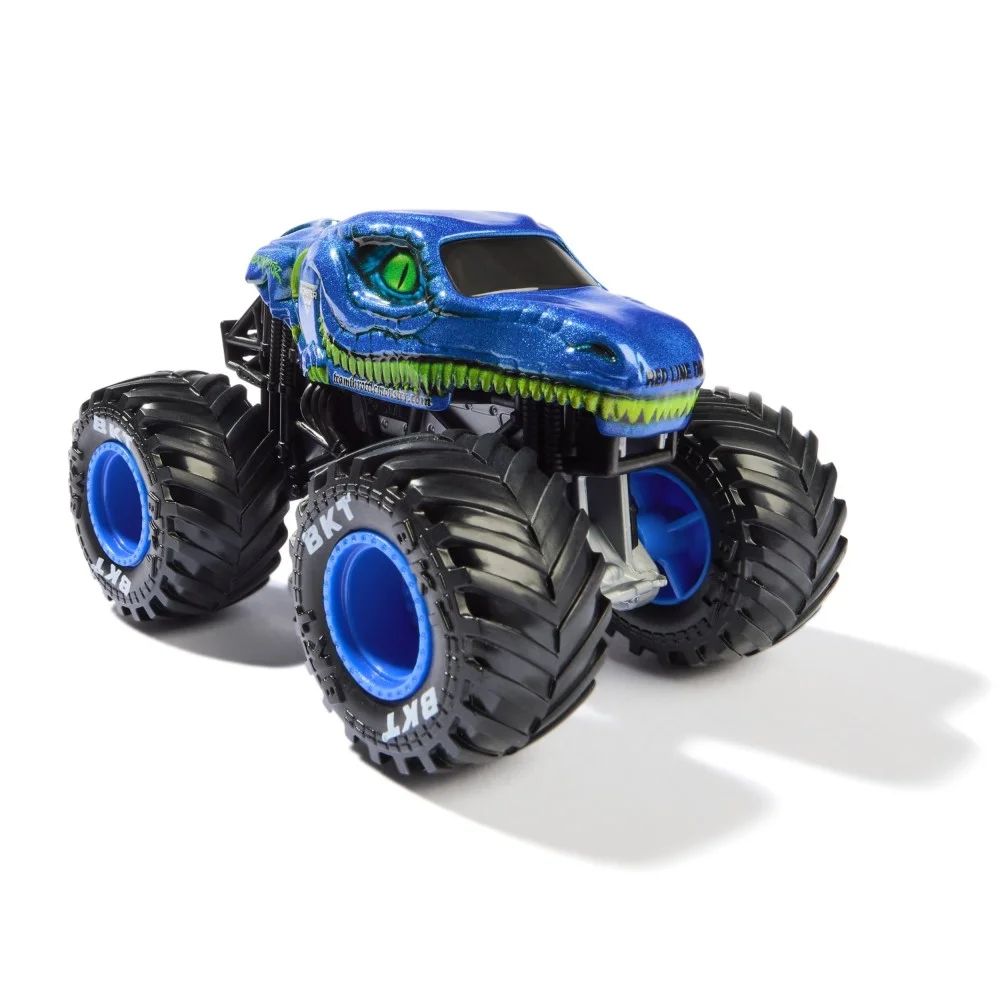 Монстр-трак Monster Jam 1:64 Velociraptor 1:64 синий 6044941 - фото 3