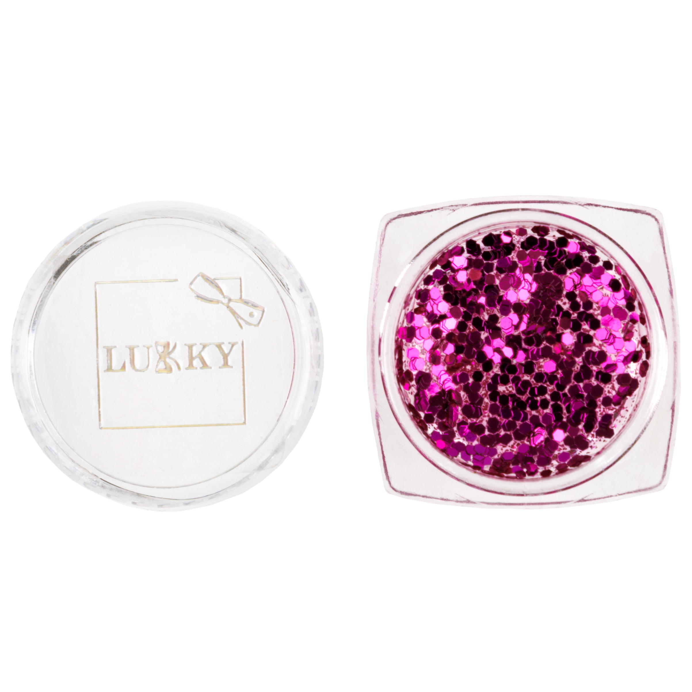 Набор декоративной косметики LUKKY тени с блёстками 2 лака для ногтей бальзам для губ блестки пилочка разделитель - фото 5