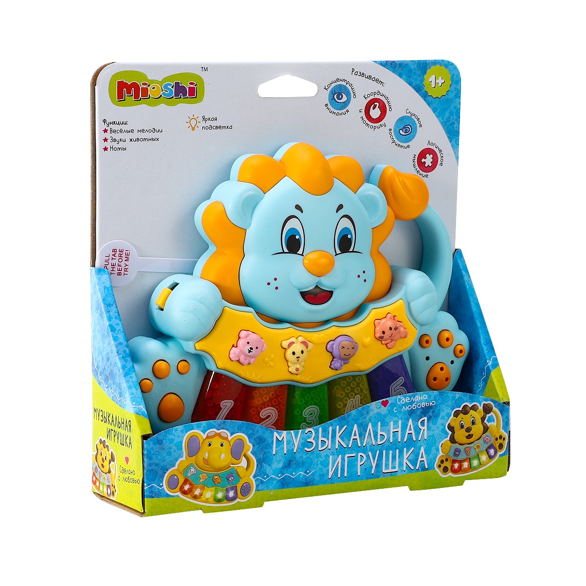 Игрушка музыкальная Mioshi Милый львёнок пианино - фото 3