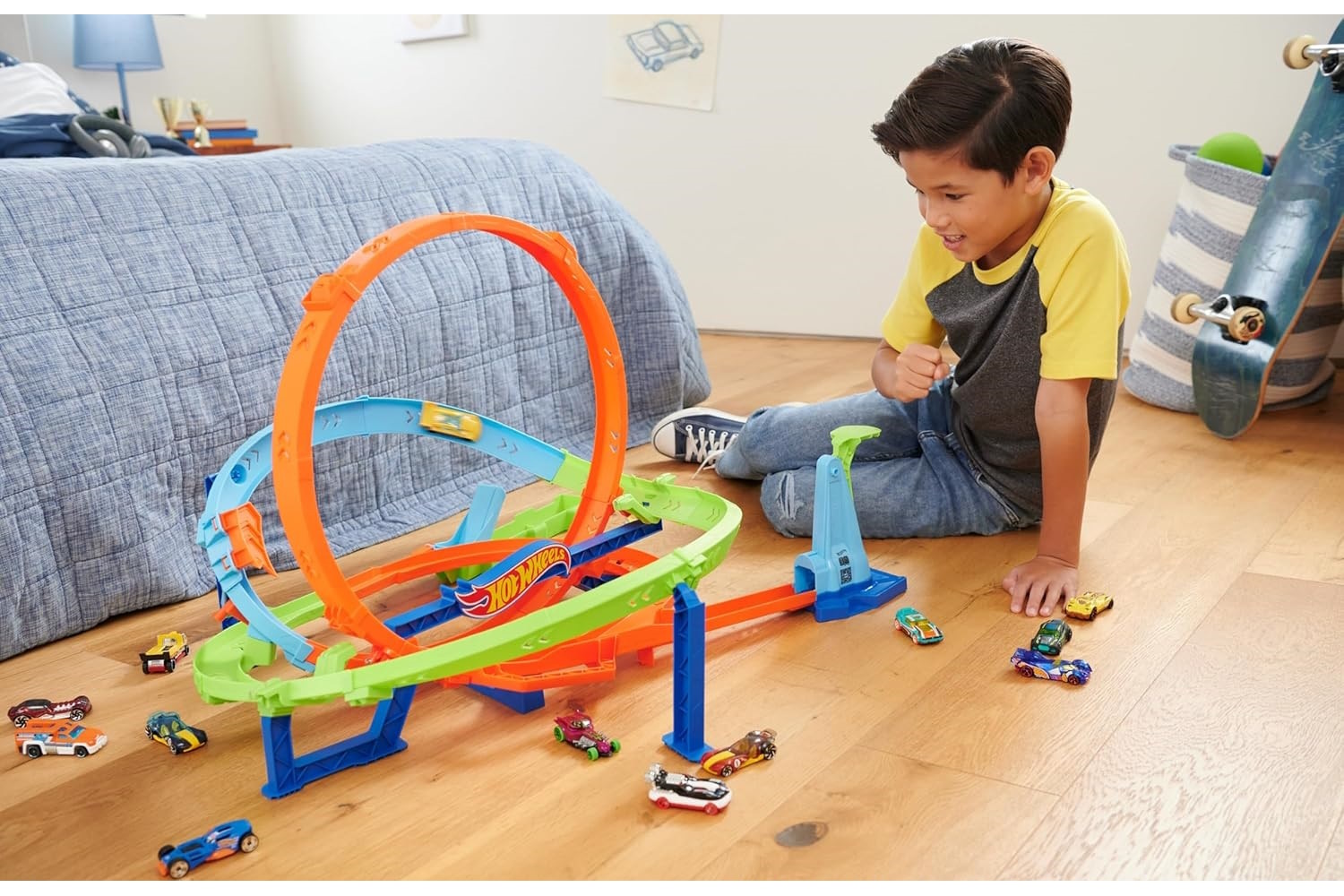 Трек Hot Wheels Loop Cyclone Challenge HXM94 - фото 5