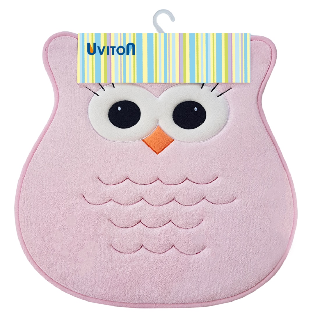 Коврик Uviton мягкий для ванной и комнаты Owl розовый Арт. 0205/03 - фото 6
