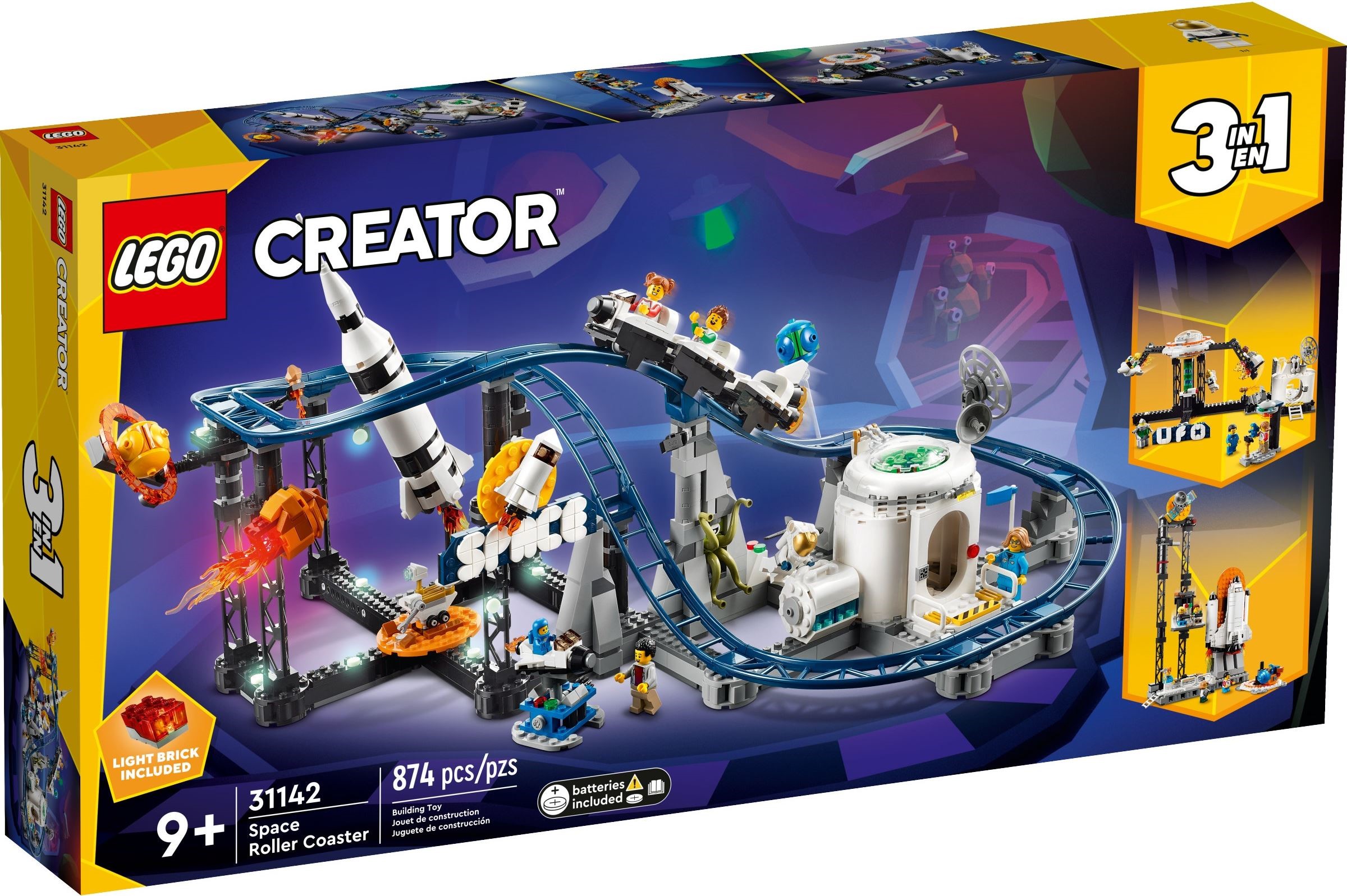 Изображение товара Конструктор LEGO Creator Космические американские горки 3 в 1 874 детали