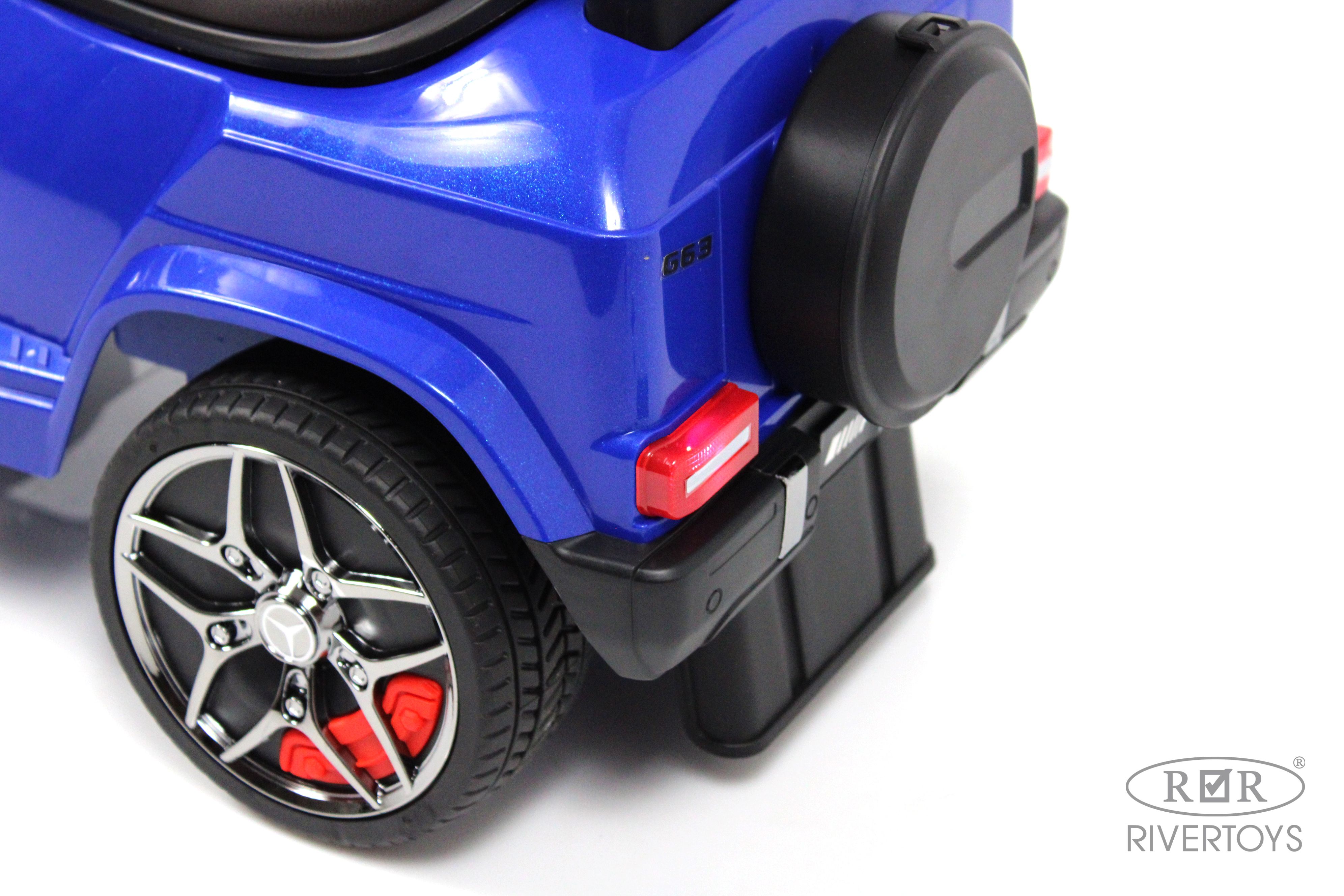 Каталка RIVERTOYS Mercedes-Benz G63 Blue Diamond синий - фото 13