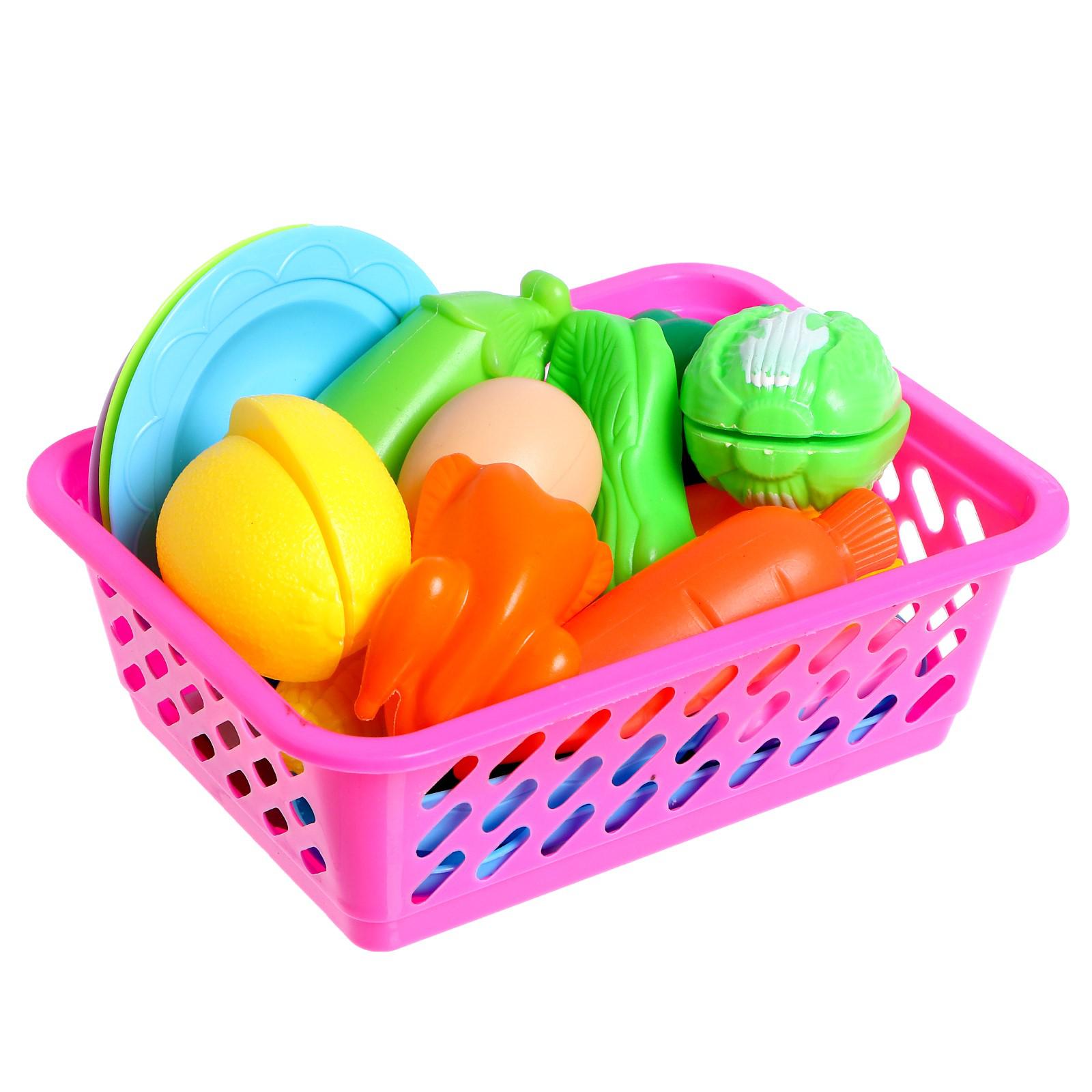 Игровой набор Sima-Land продукты, тележки и корзинки - фото 1