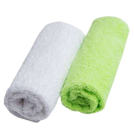 Полотенце-салфетка для кормления Amarobaby Soft Care 2шт Белый-Зелёный