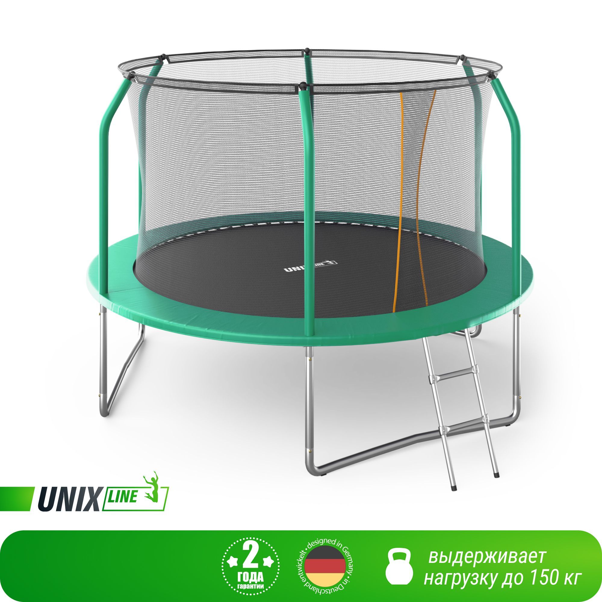 Батут каркасный Supreme 10 ft UNIX line диаметр 305 см вес до 150 кг прыжковой зоны 250 см - фото 2