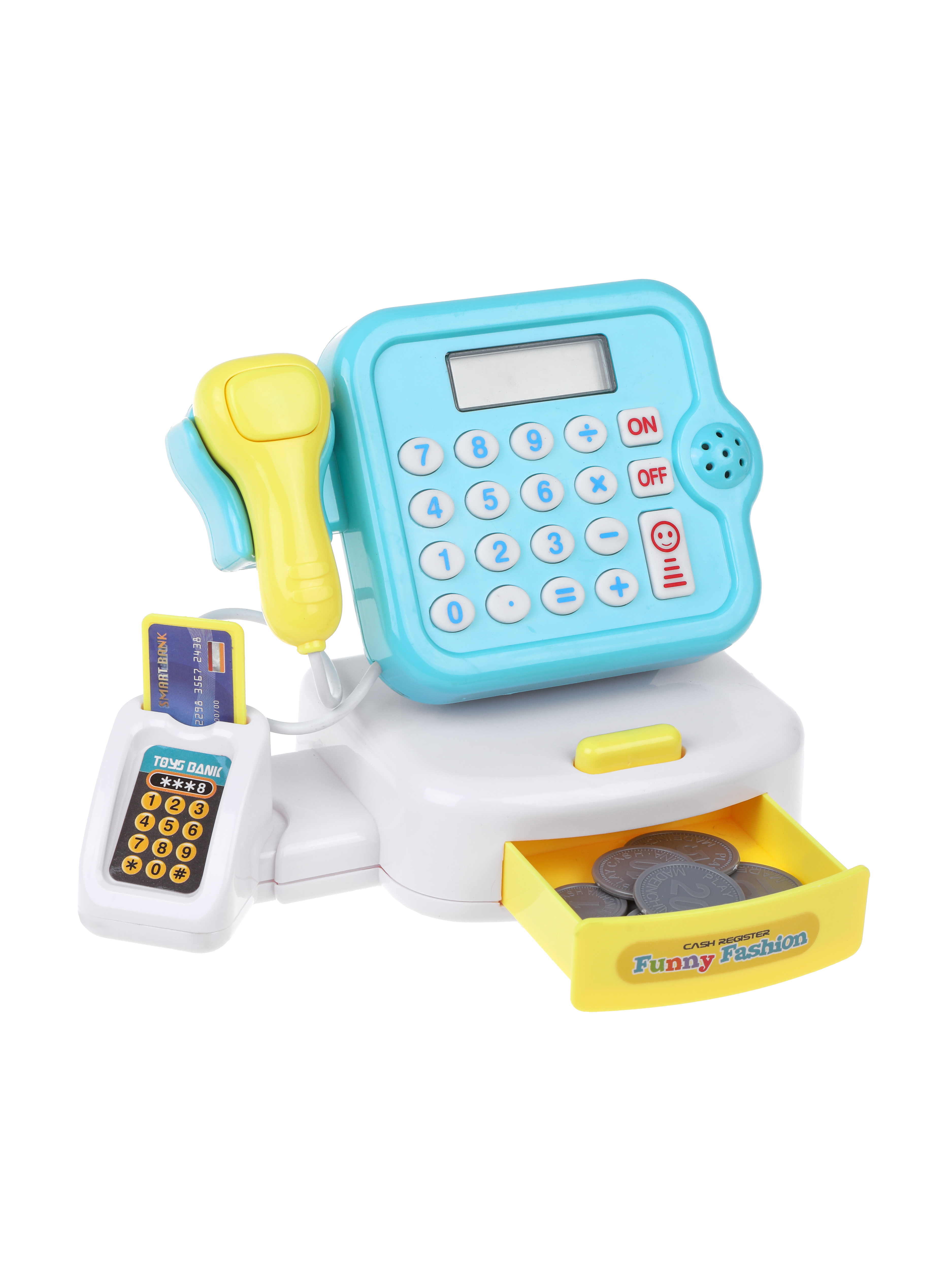 Игровой набор Наша Игрушка касса, тележки и корзинки, продукты - фото 6
