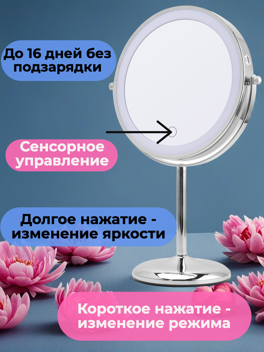 Зеркало HASTEN настольное - фото 4