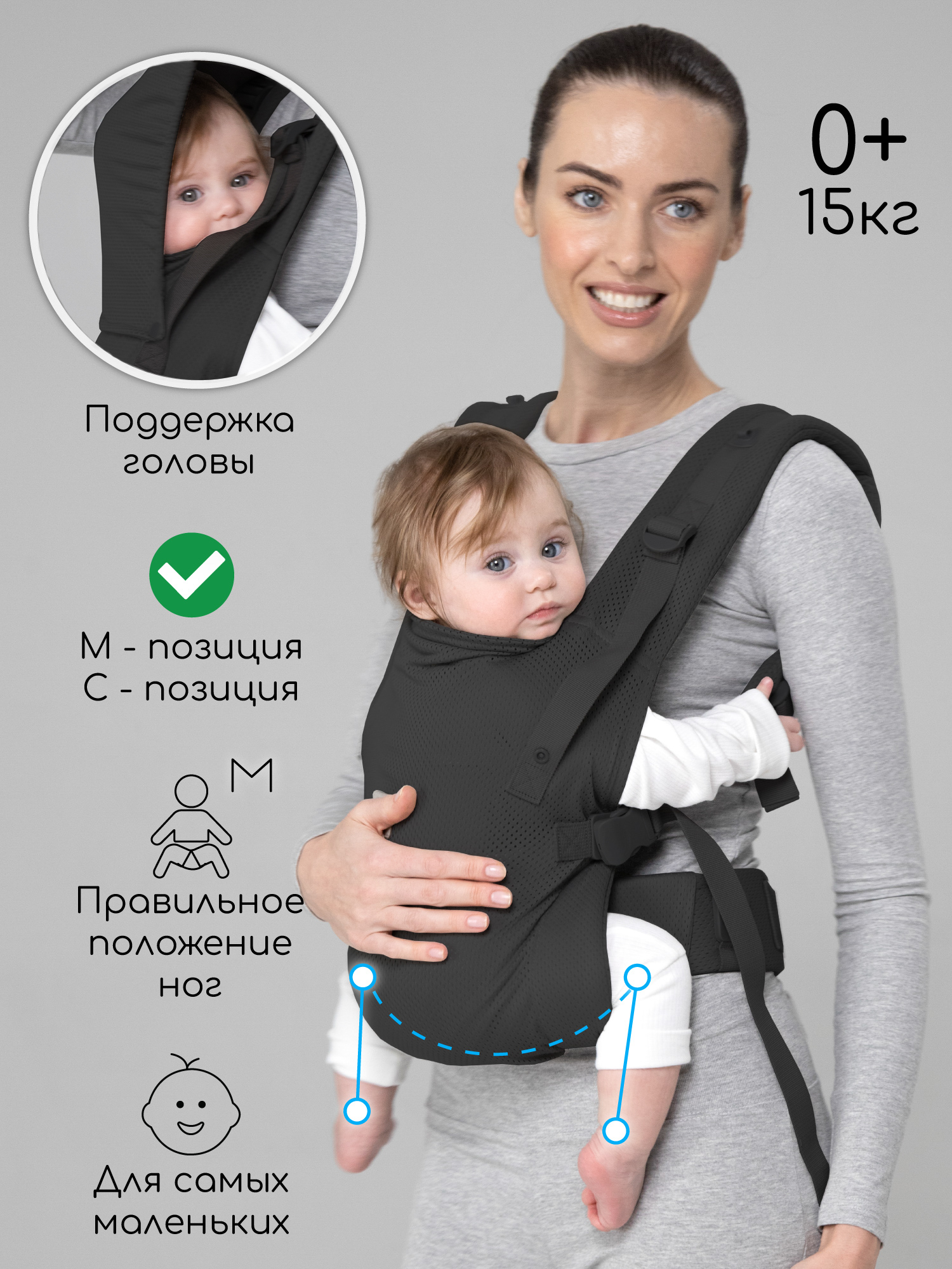 Эргорюкзак Amarobaby Hugger - фото 1