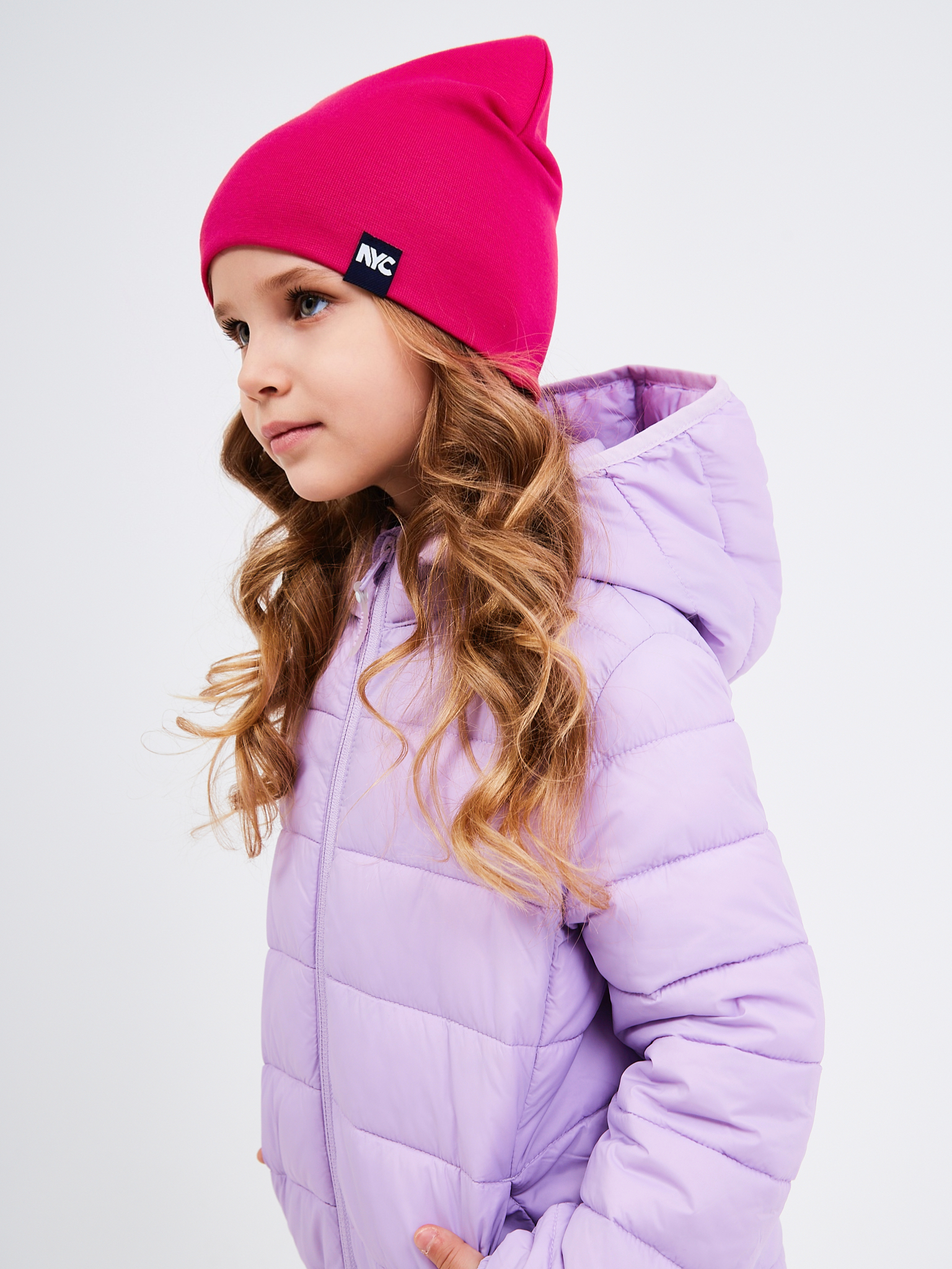 Шапка NYCkids NYC-H-067-plainG-fuchsia - фото 14