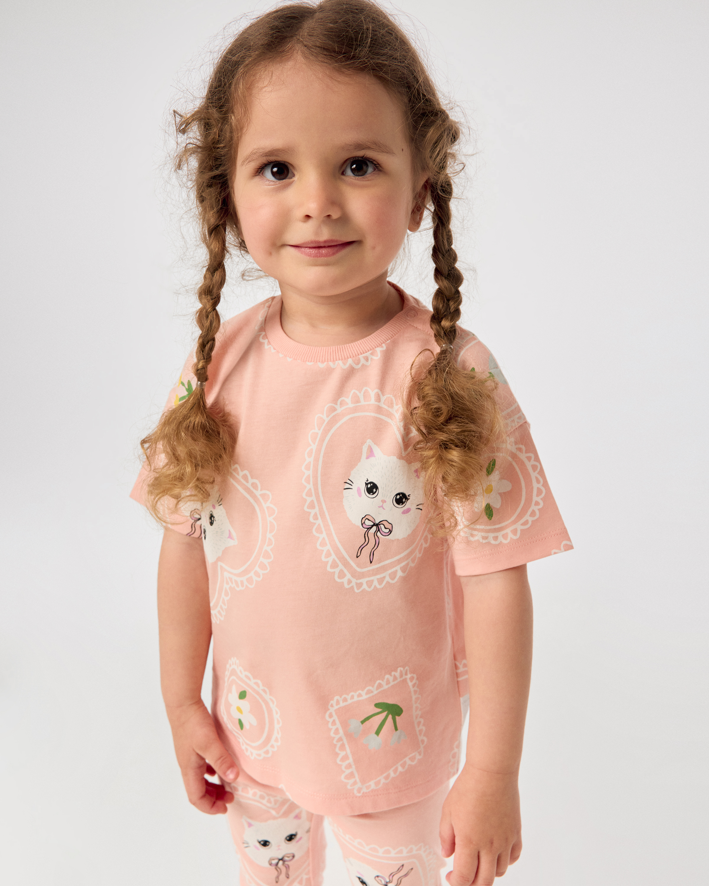 Изображение товара BabyGo trend комплект 74 для девочки - футболка и легинсы, 100% хлопок