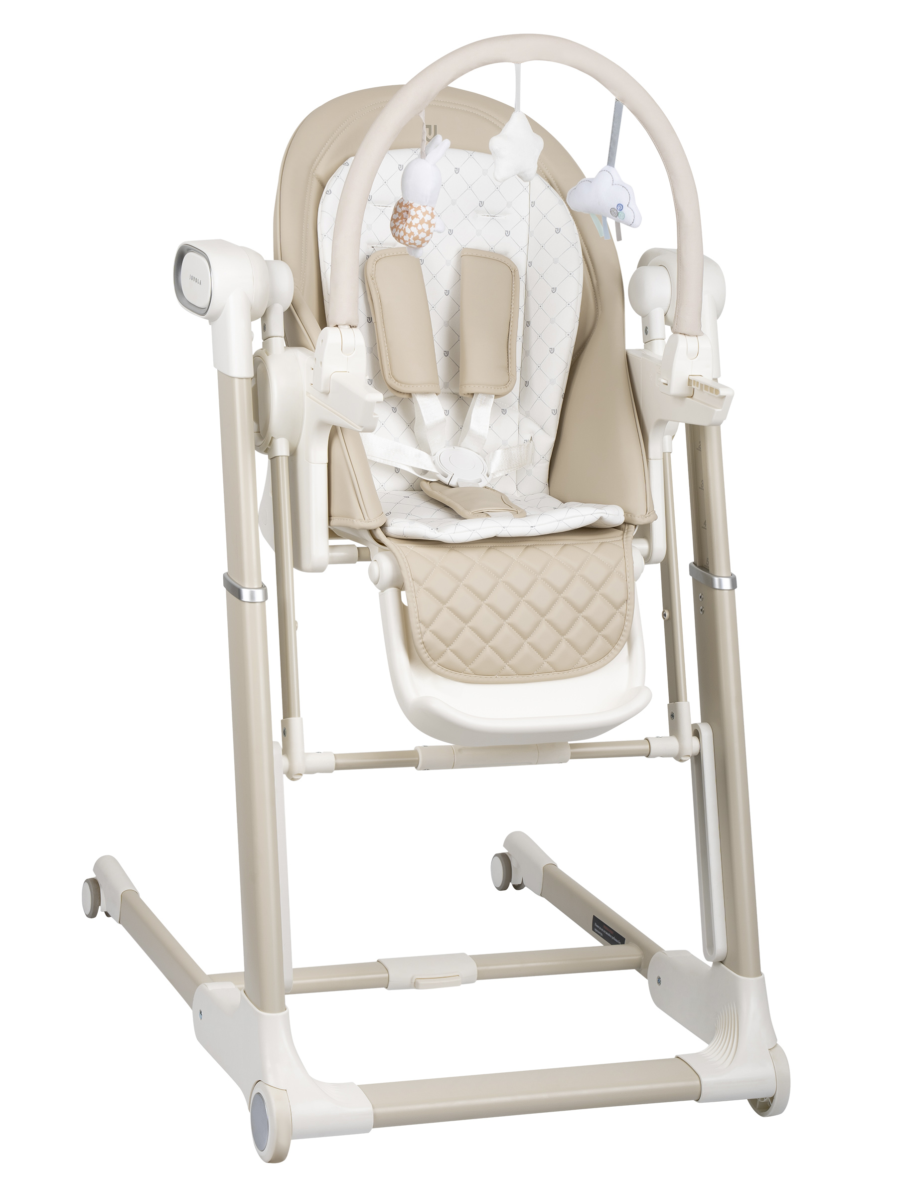 Стульчик для кормления JOVOLA Loki с функцией электрокачели бежевый - фото 3